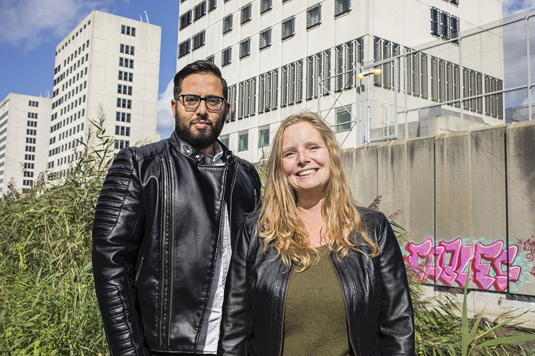 H. J. E. Wenckenbachweg, Hamza Sefiani en Annemieke Redeker, 24-09-2018